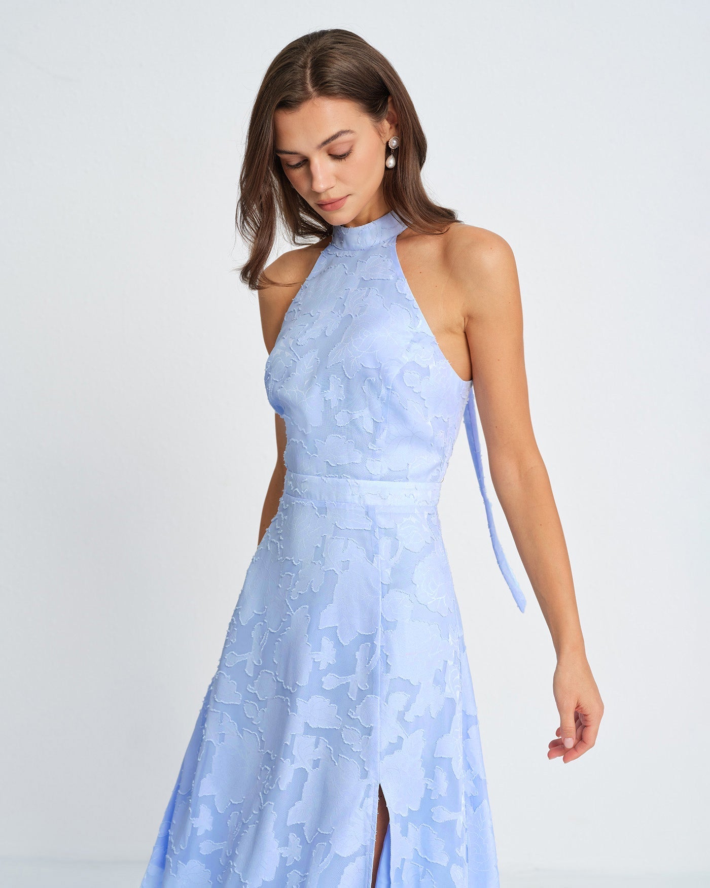 Celestine Mock Neck Sleeveless Maxi Dress