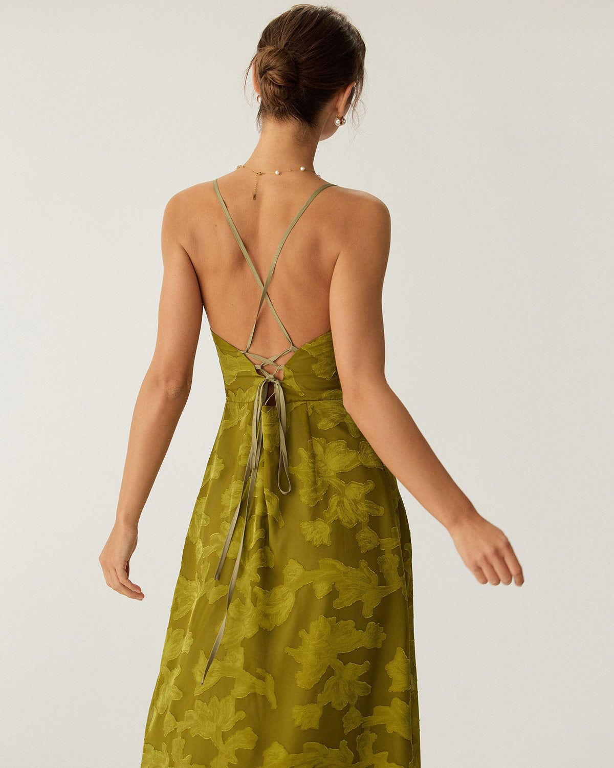 Rivienne Textured Floral A-Line Maxi Dress