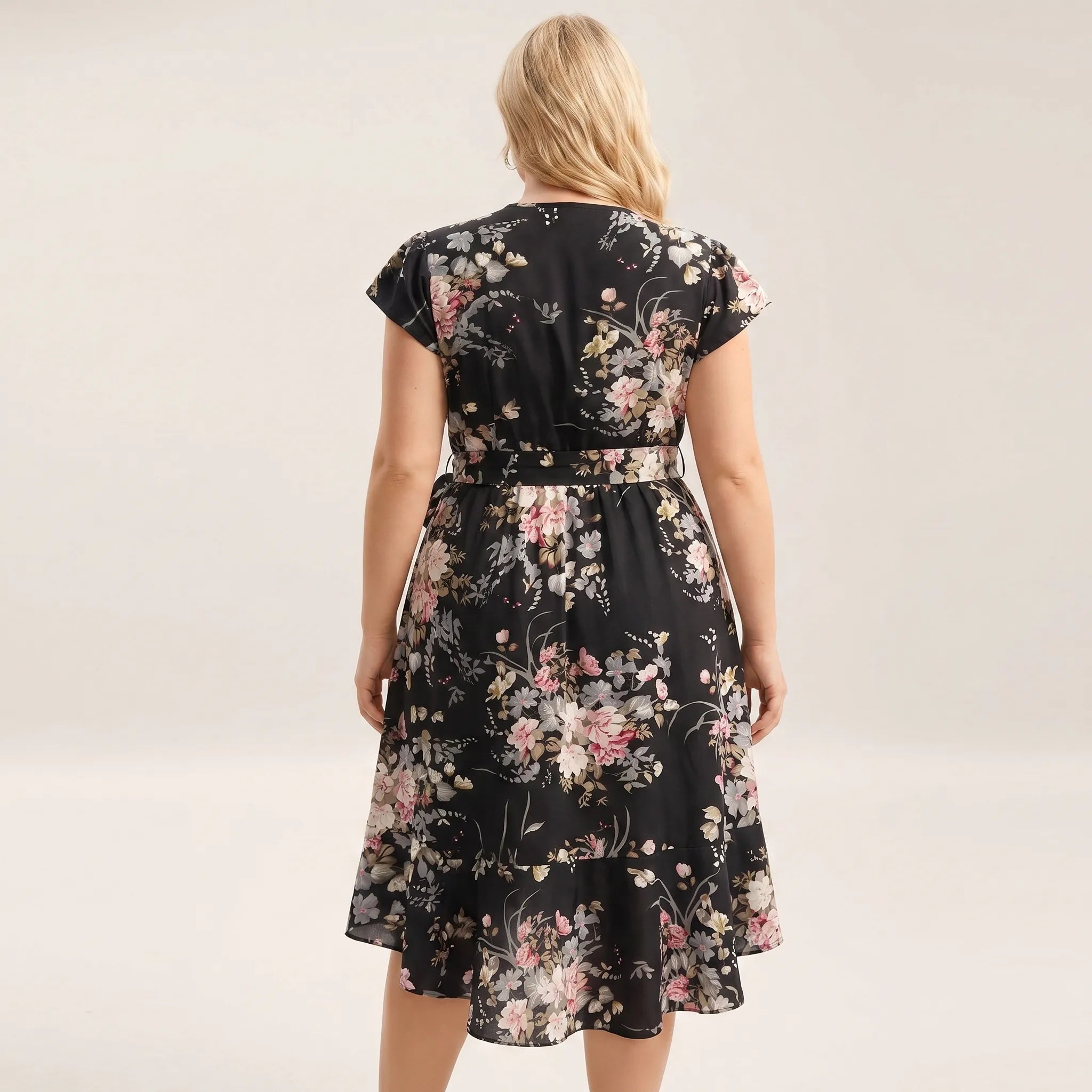 Florina Floral Wrap Midi Dress