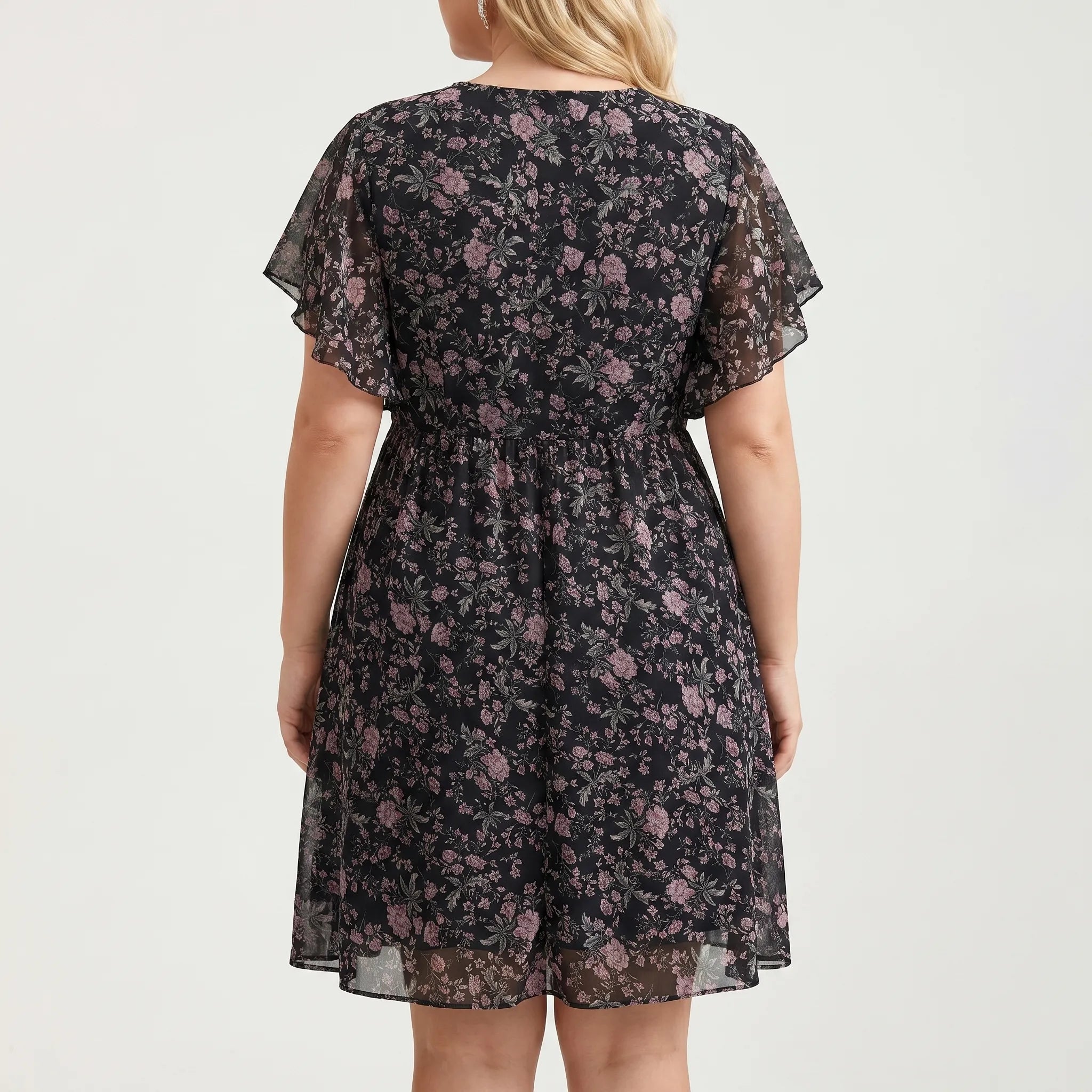 Rosina Floral Print Ruffled Midi Dress