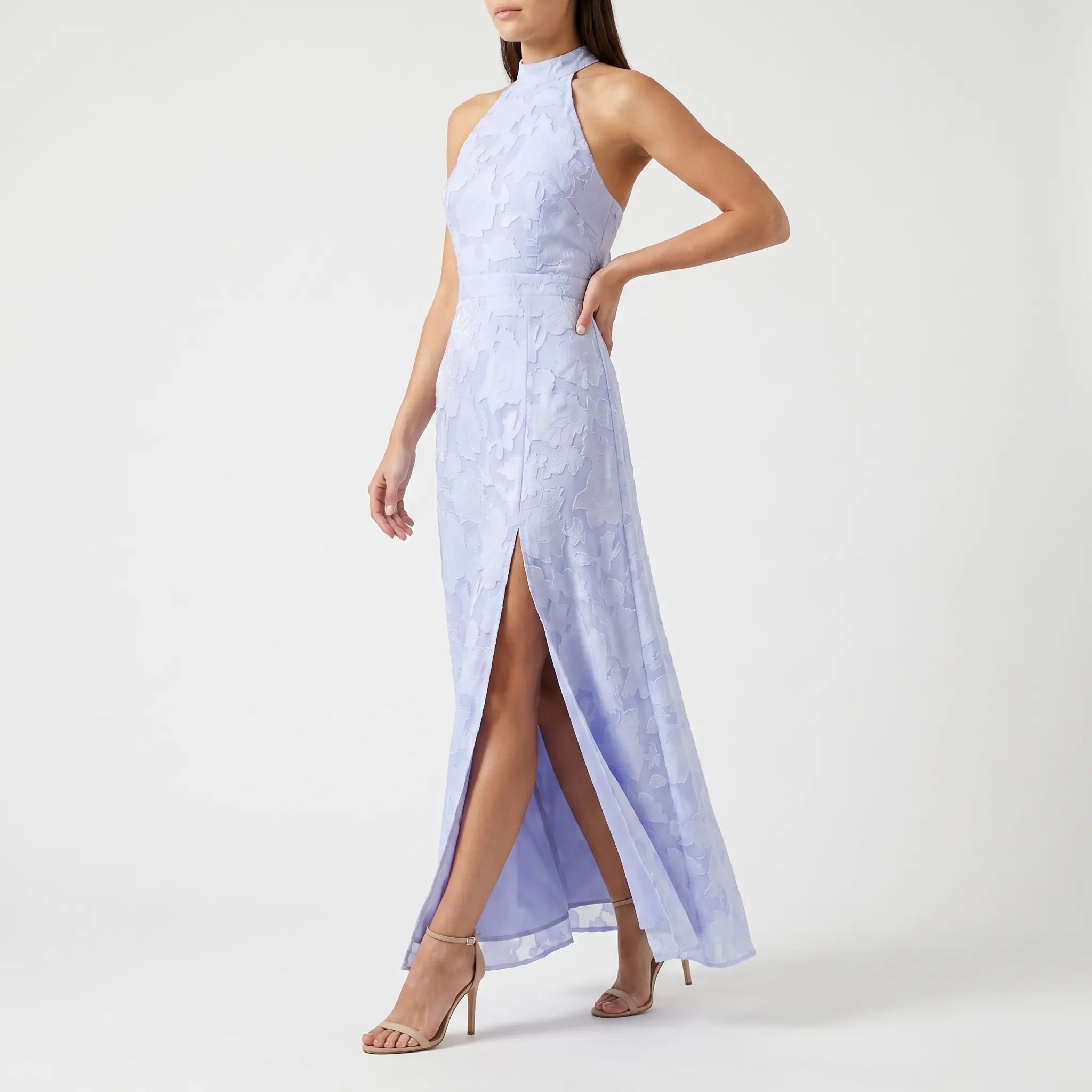 Celestine Mock Neck Sleeveless Maxi Dress