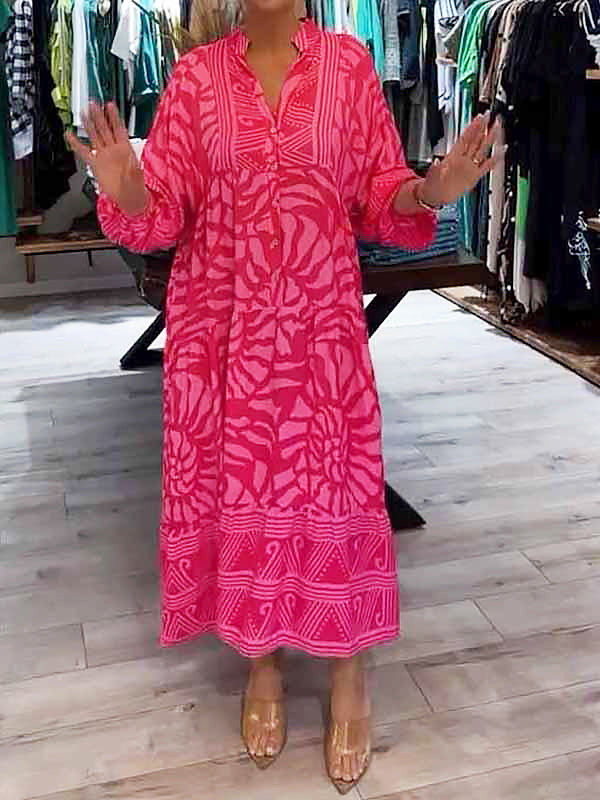 Valencia V-Neck Long Sleeve Maxi Dress