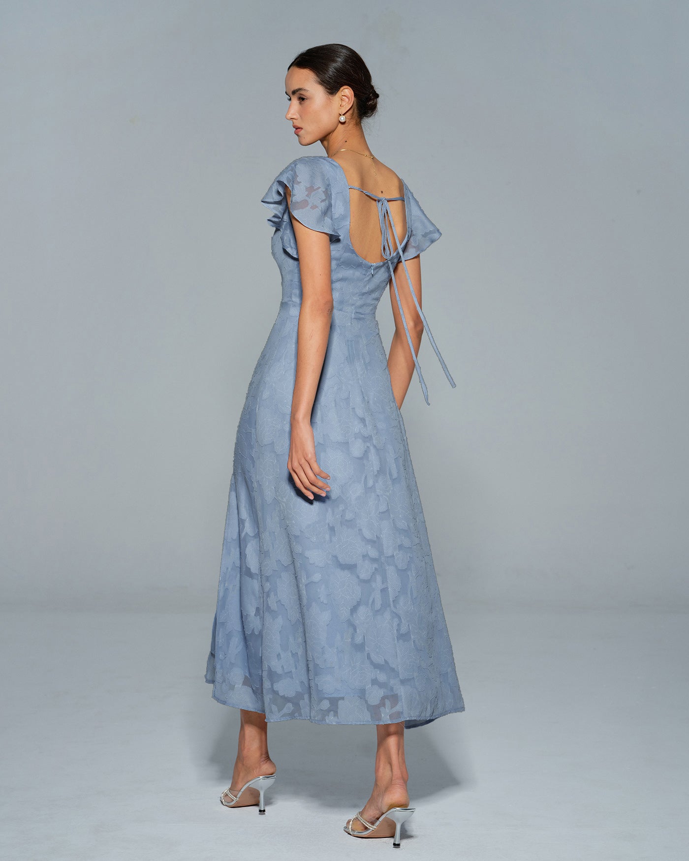 Valentina Square Neck Floral Midi Dress