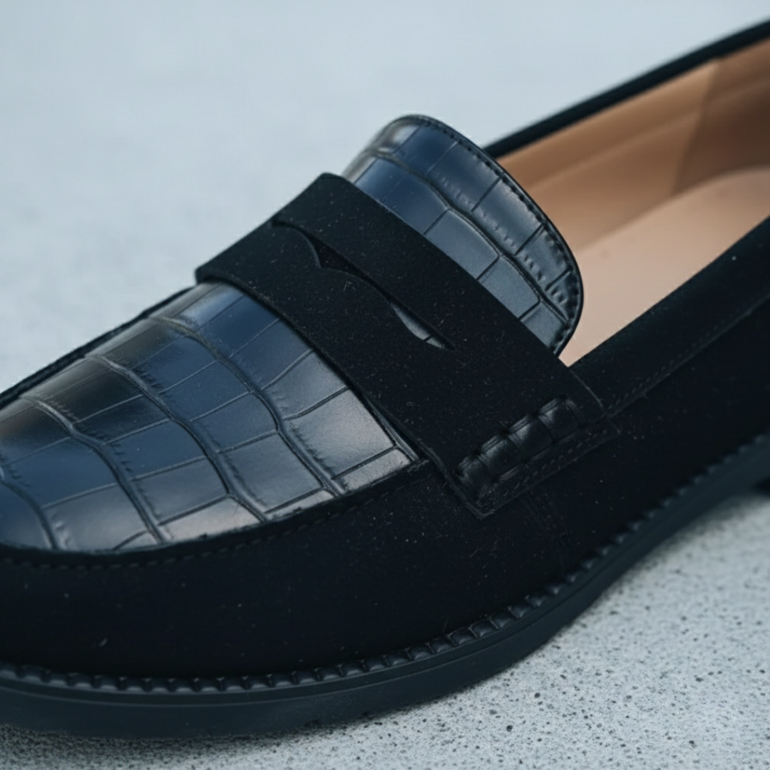 Carlow Orthopedic Embossed Slip-On Loafers