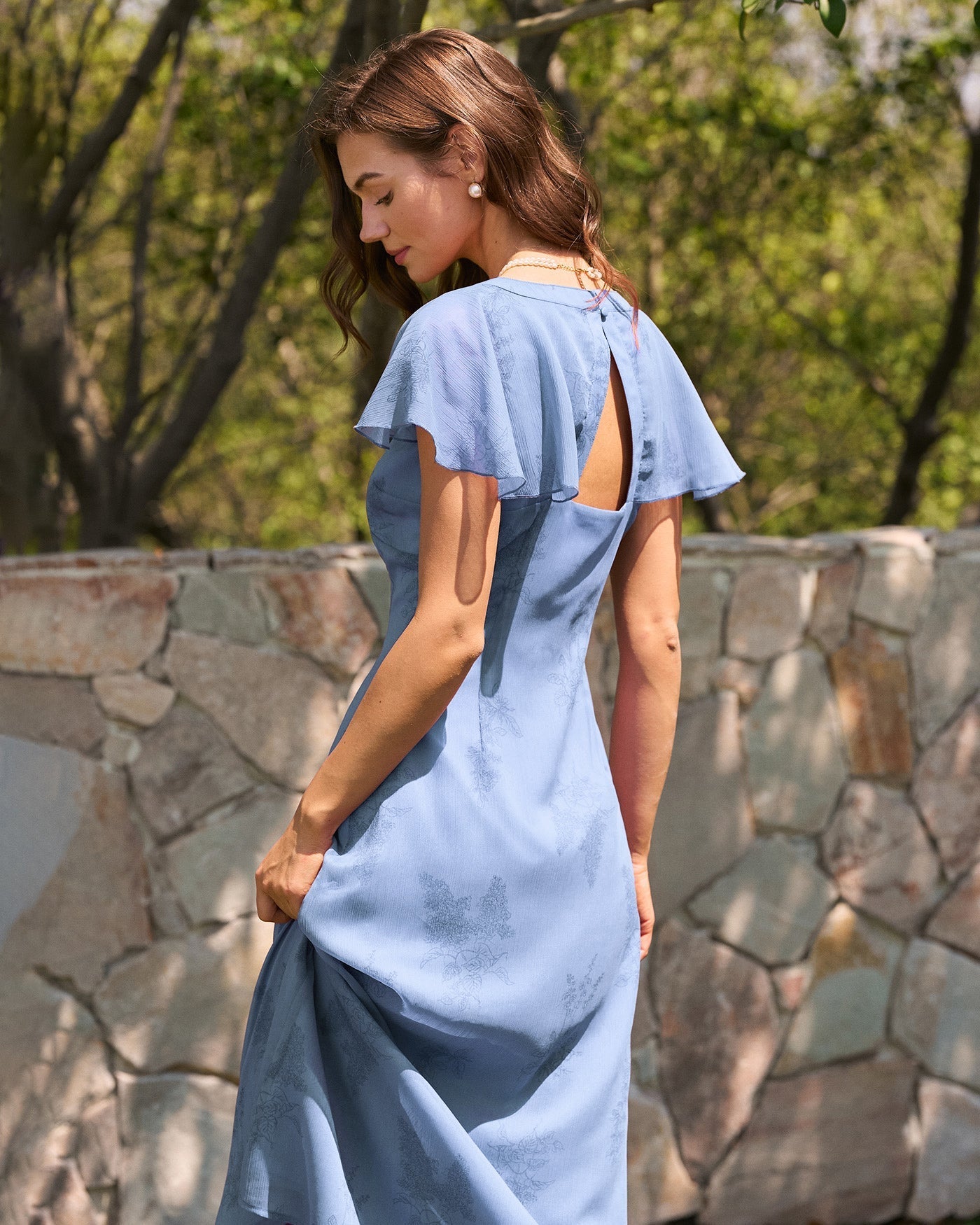 Belrose Floral V-Neck Midi Dress