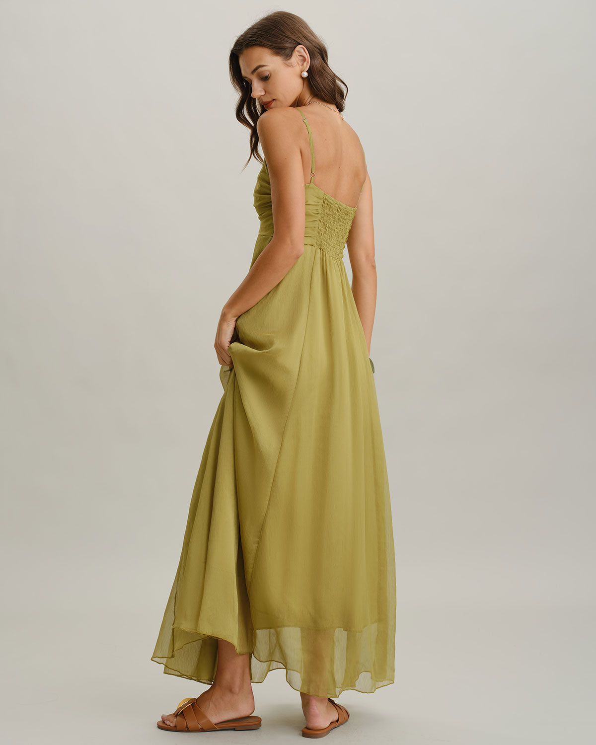 Solenne High-Waisted Maxi Dress