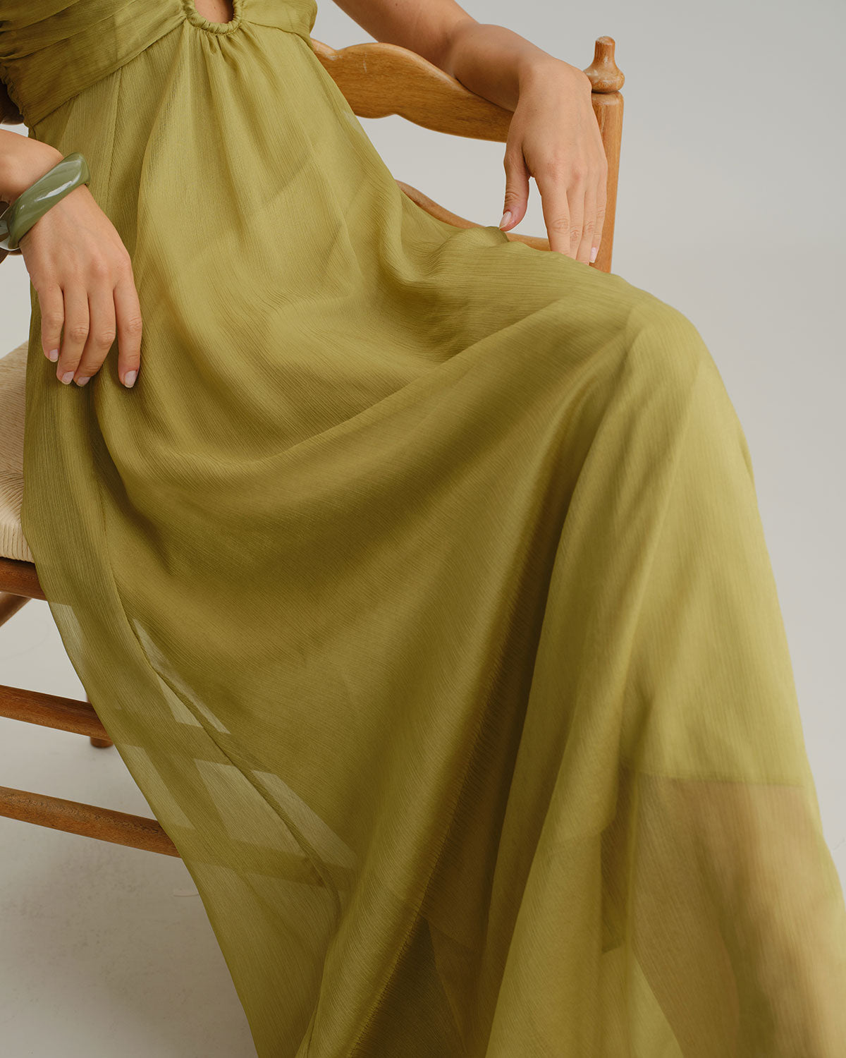 Solenne High-Waisted Maxi Dress
