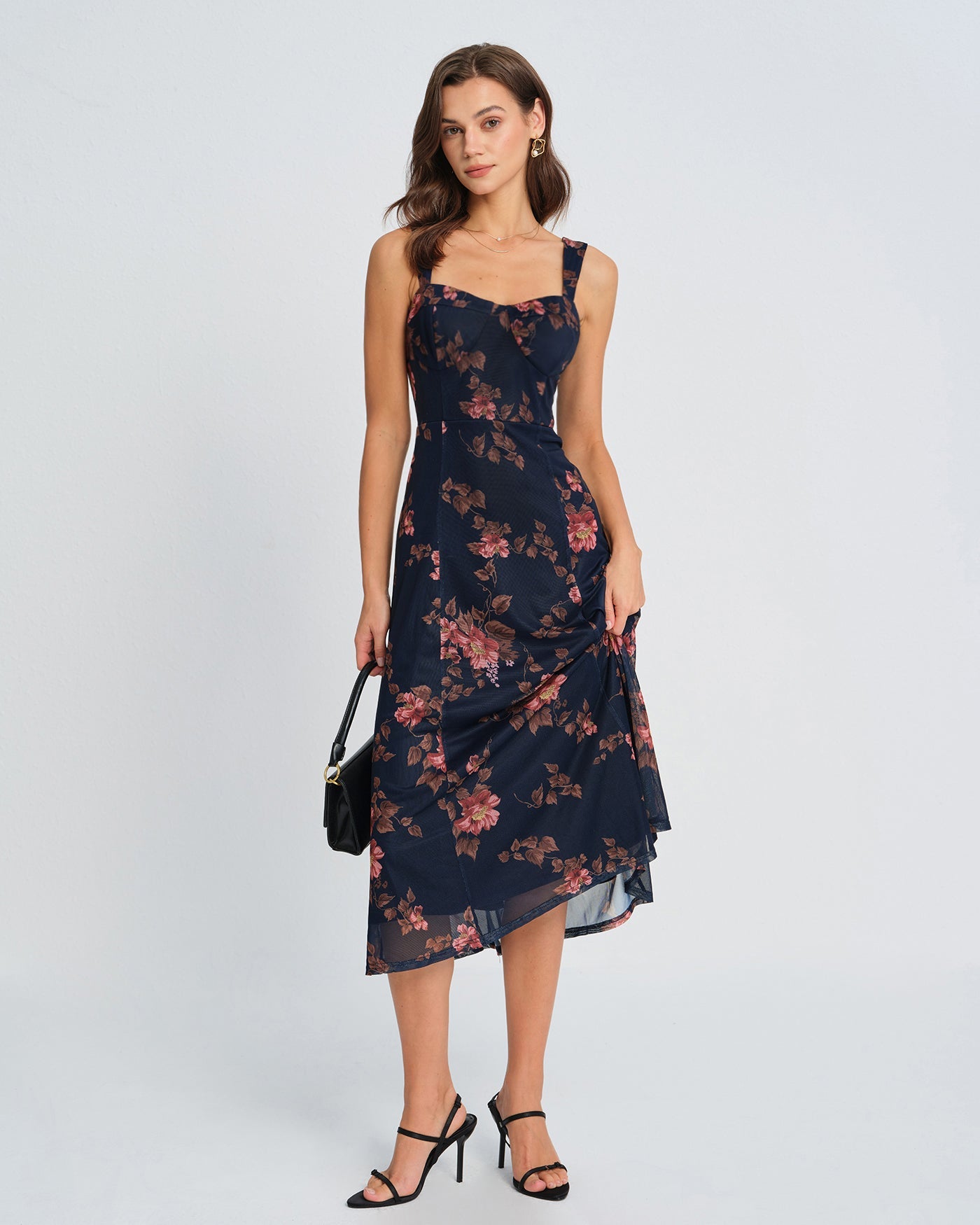 Rosetta Sleeveless Floral Midi Dress