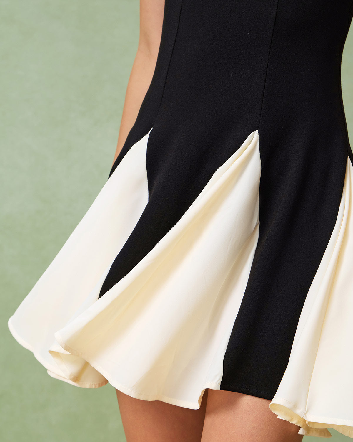 Meridian Colourblock A-Line Spaghetti Strap Dress