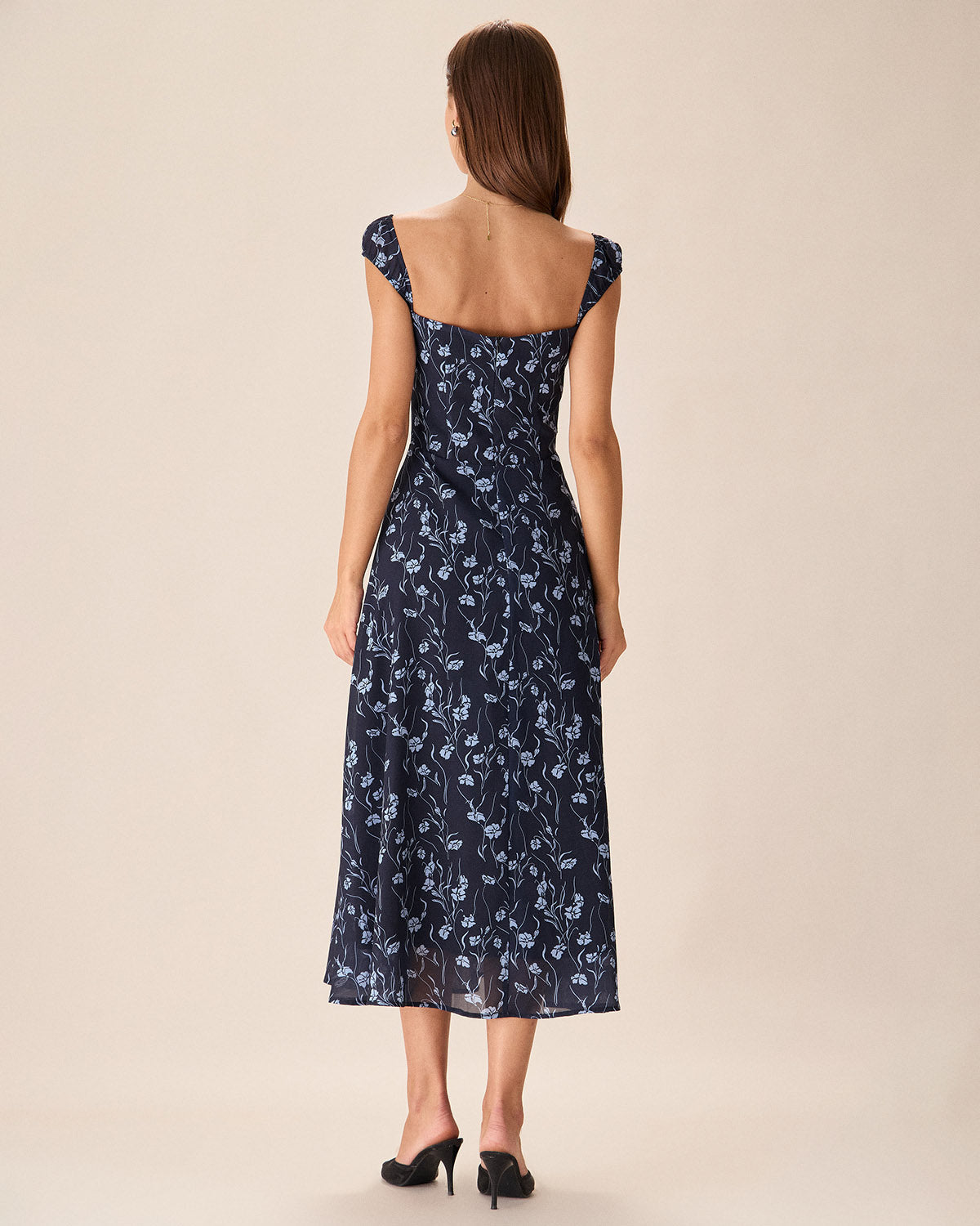Rosetta Floral Sweetheart Midi Dress