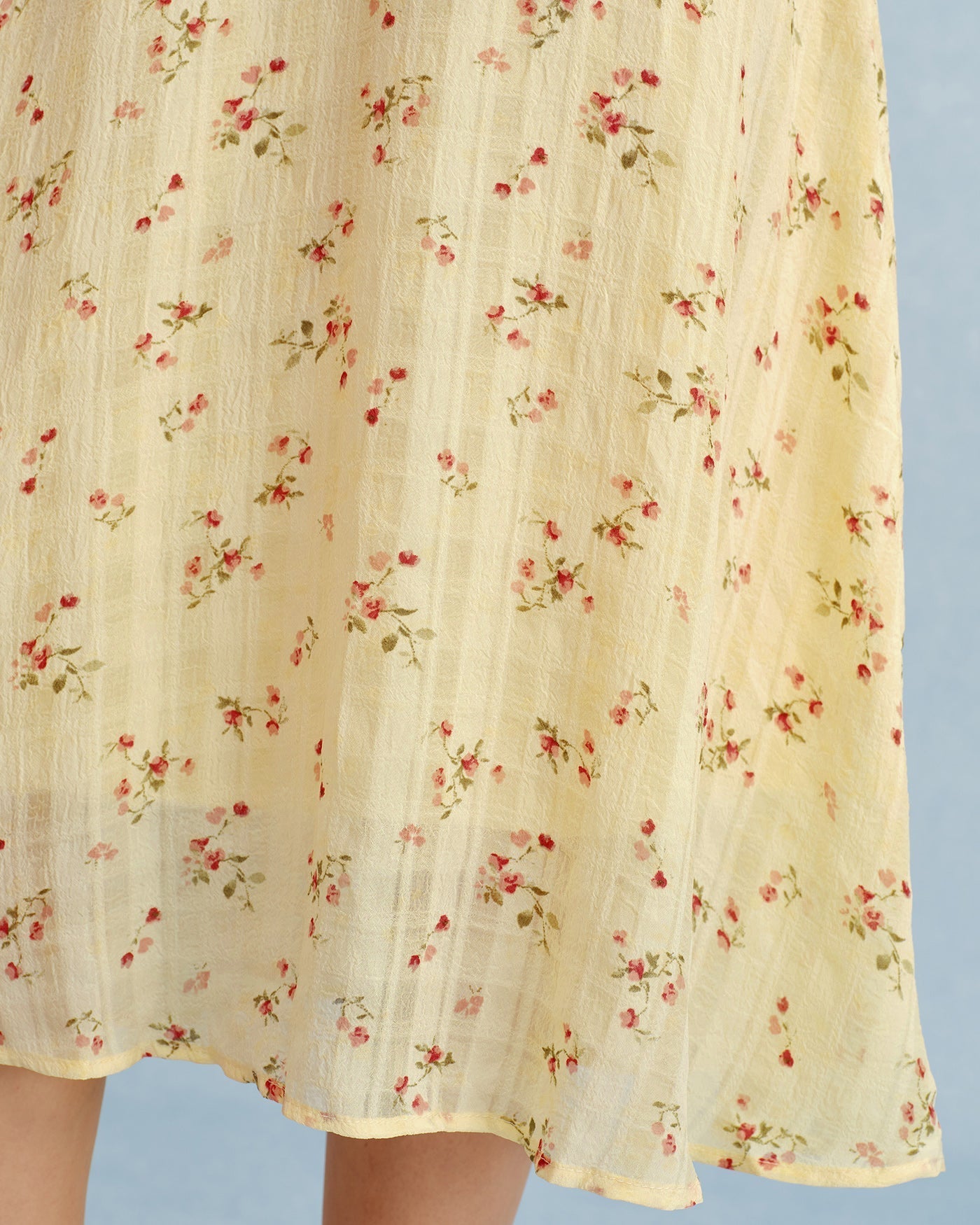 Belaire Floral V-Neck Midi Dress