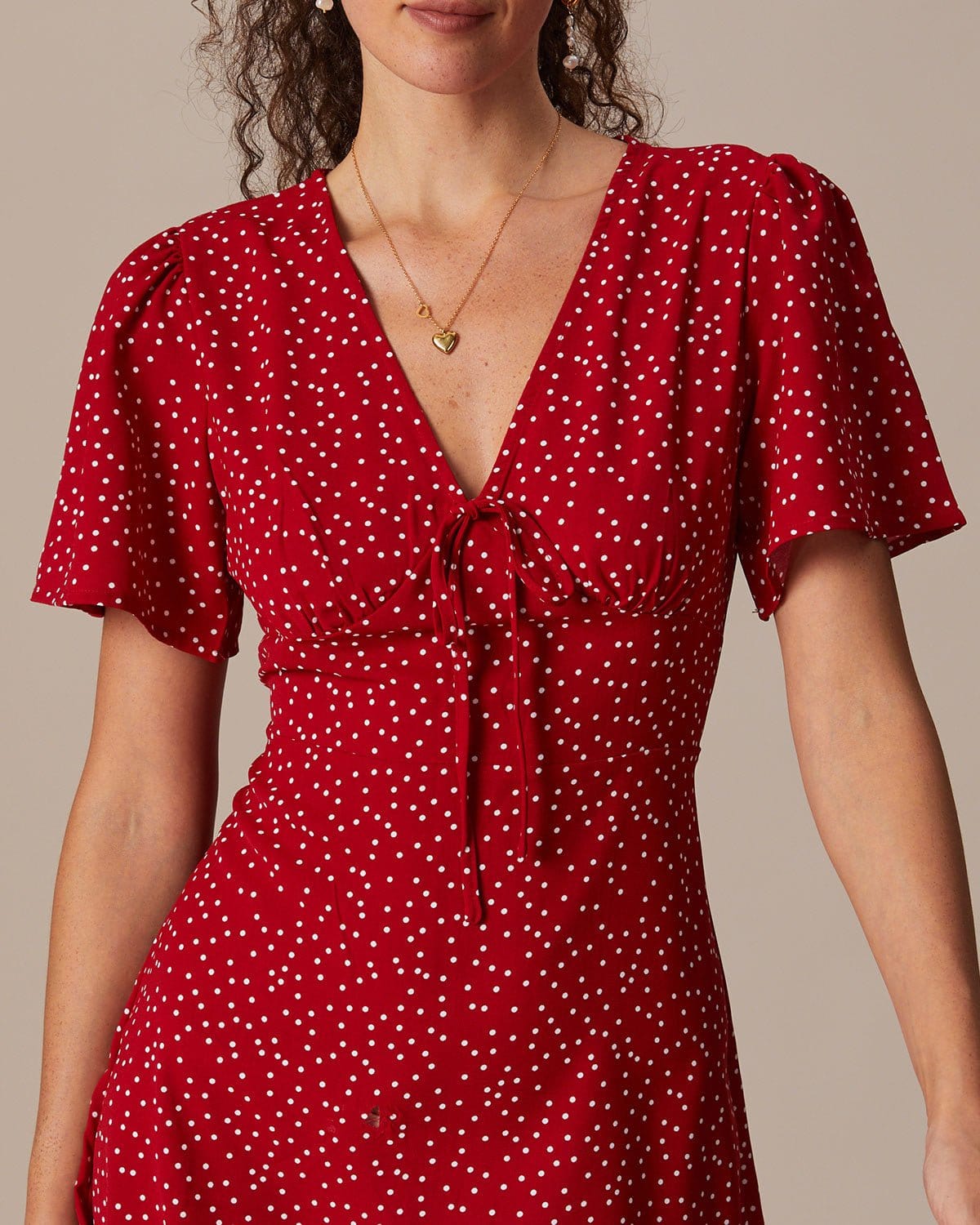 Bellamy Polka Dot Puff Sleeve Mini Dress