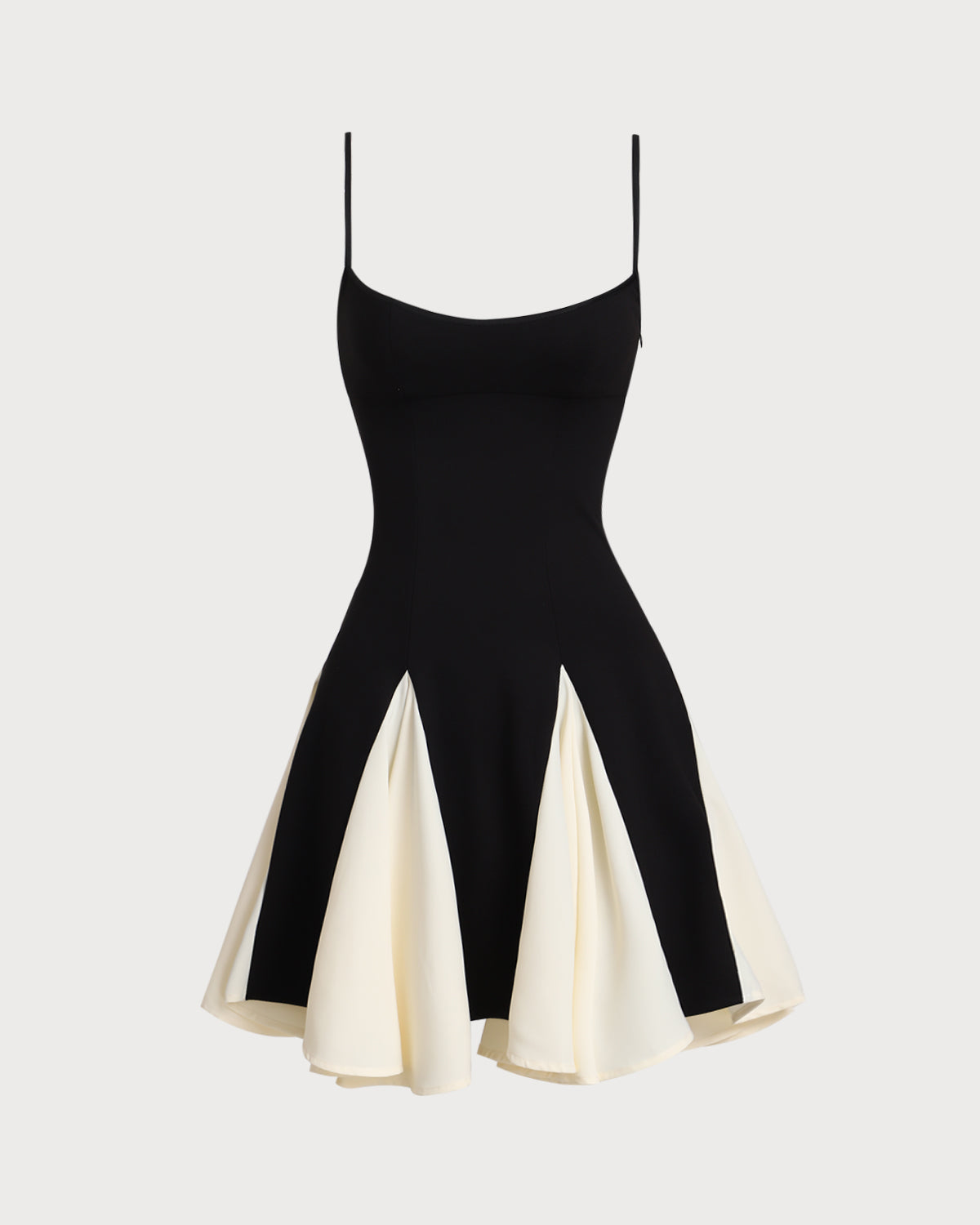 Meridian Colourblock A-Line Spaghetti Strap Dress