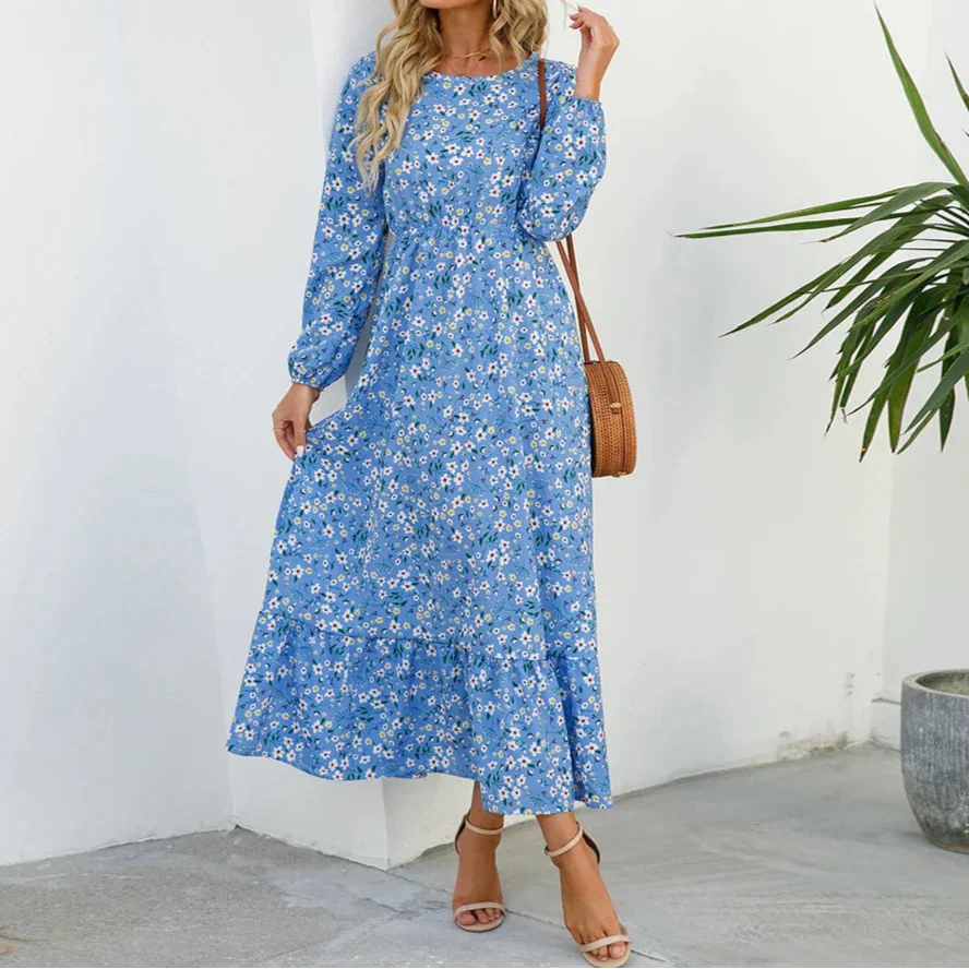 Rosette Women's Floral Long Sleeve Maxi Dress