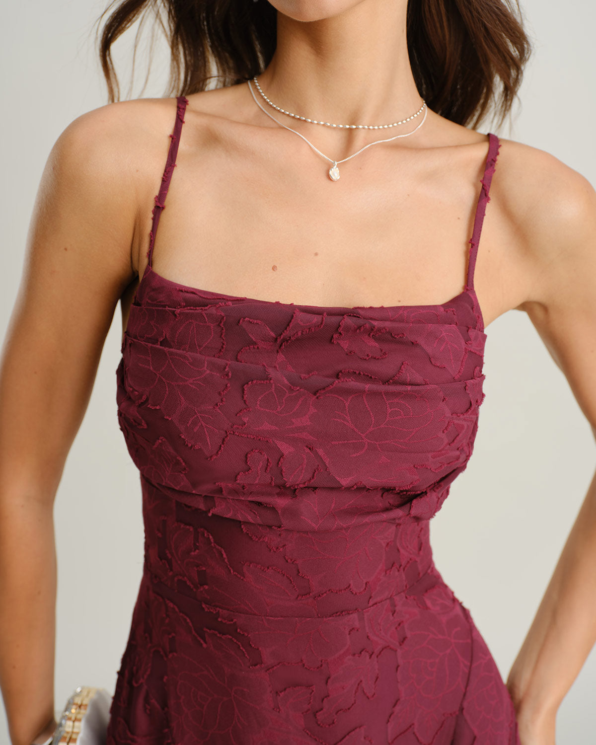 Ravenna Square-Neck A-Line Maxi Dress
