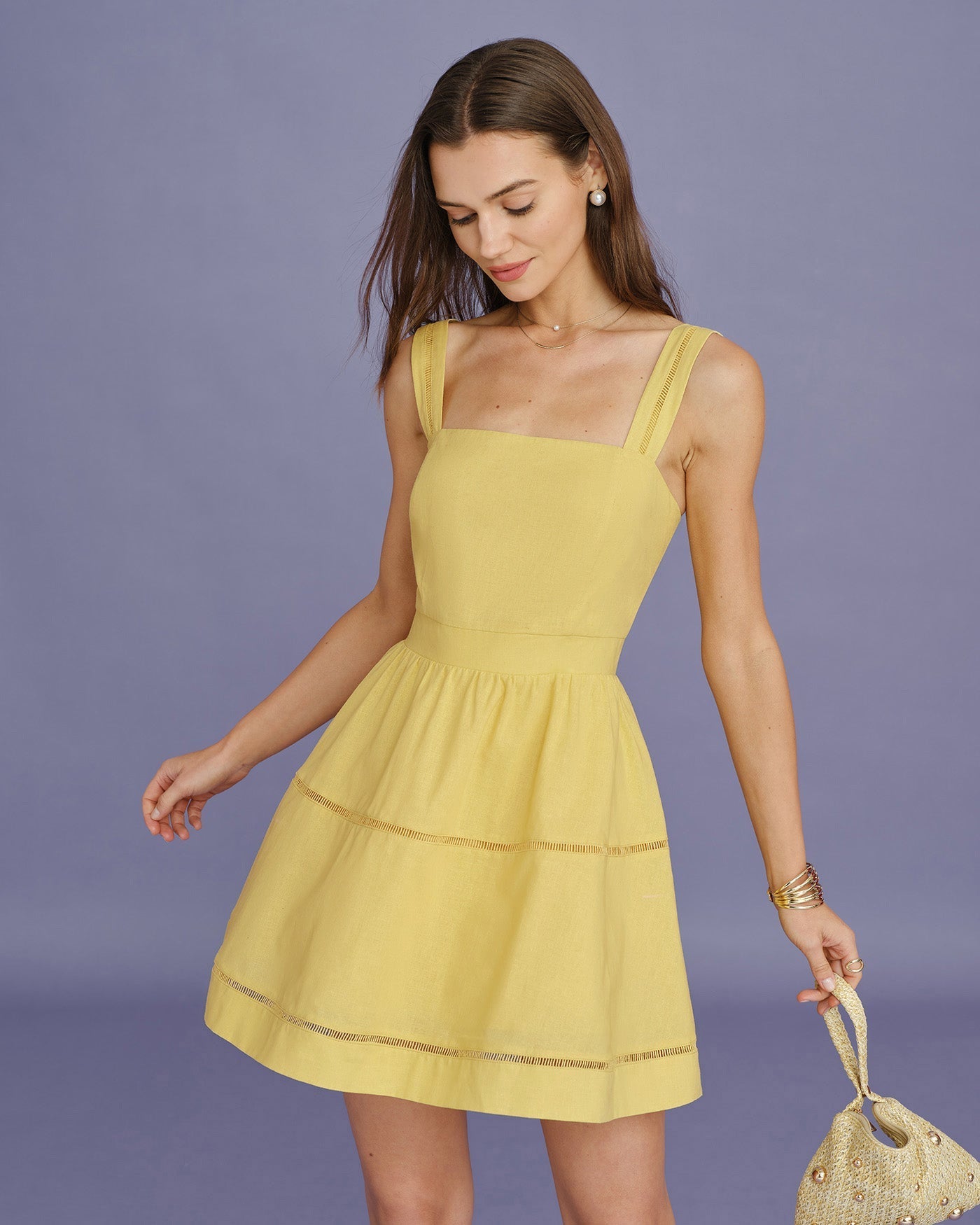 Rivella Sleeveless A-Line Cotton Dress