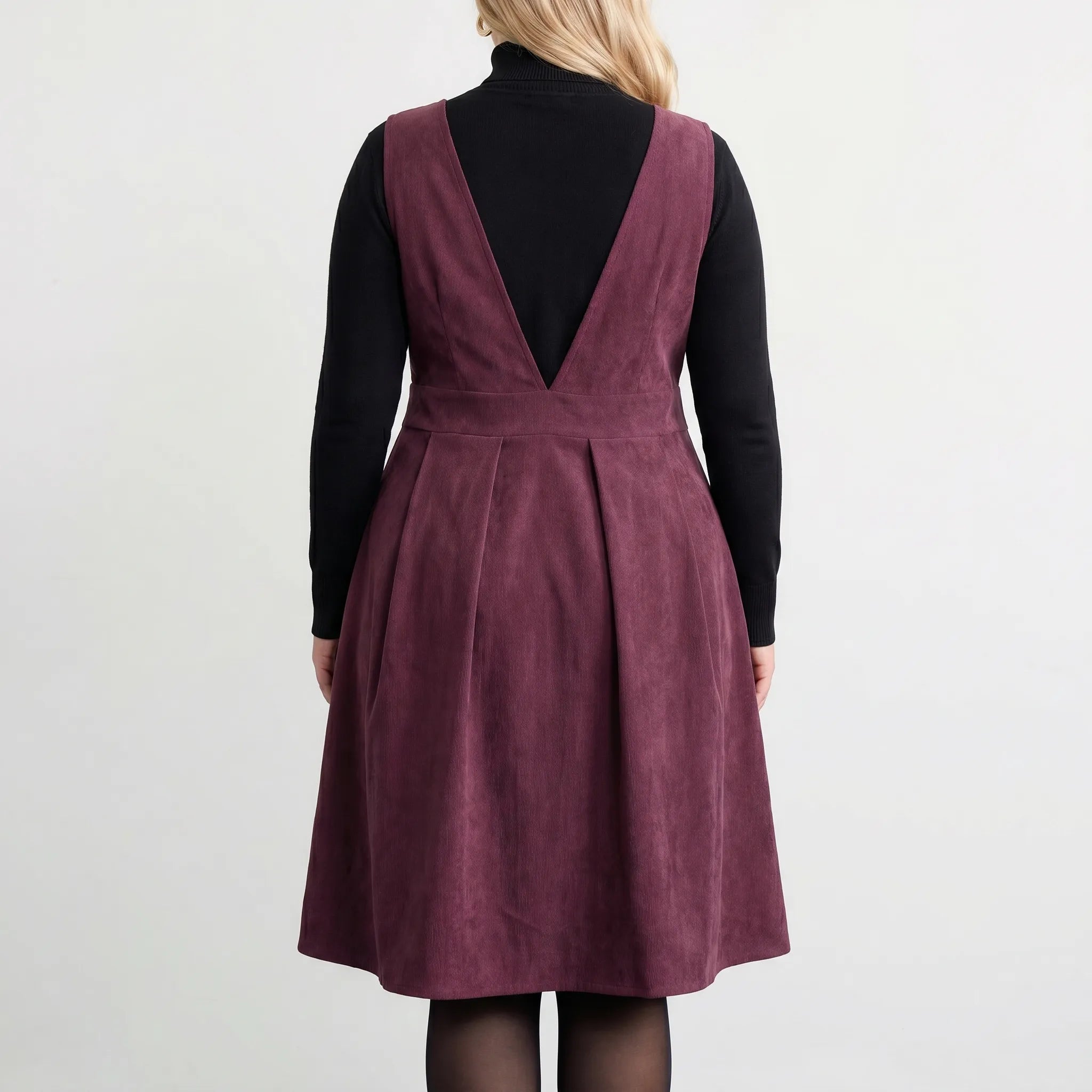 Halden Sleeveless V-Neck Pleated Mini Dress