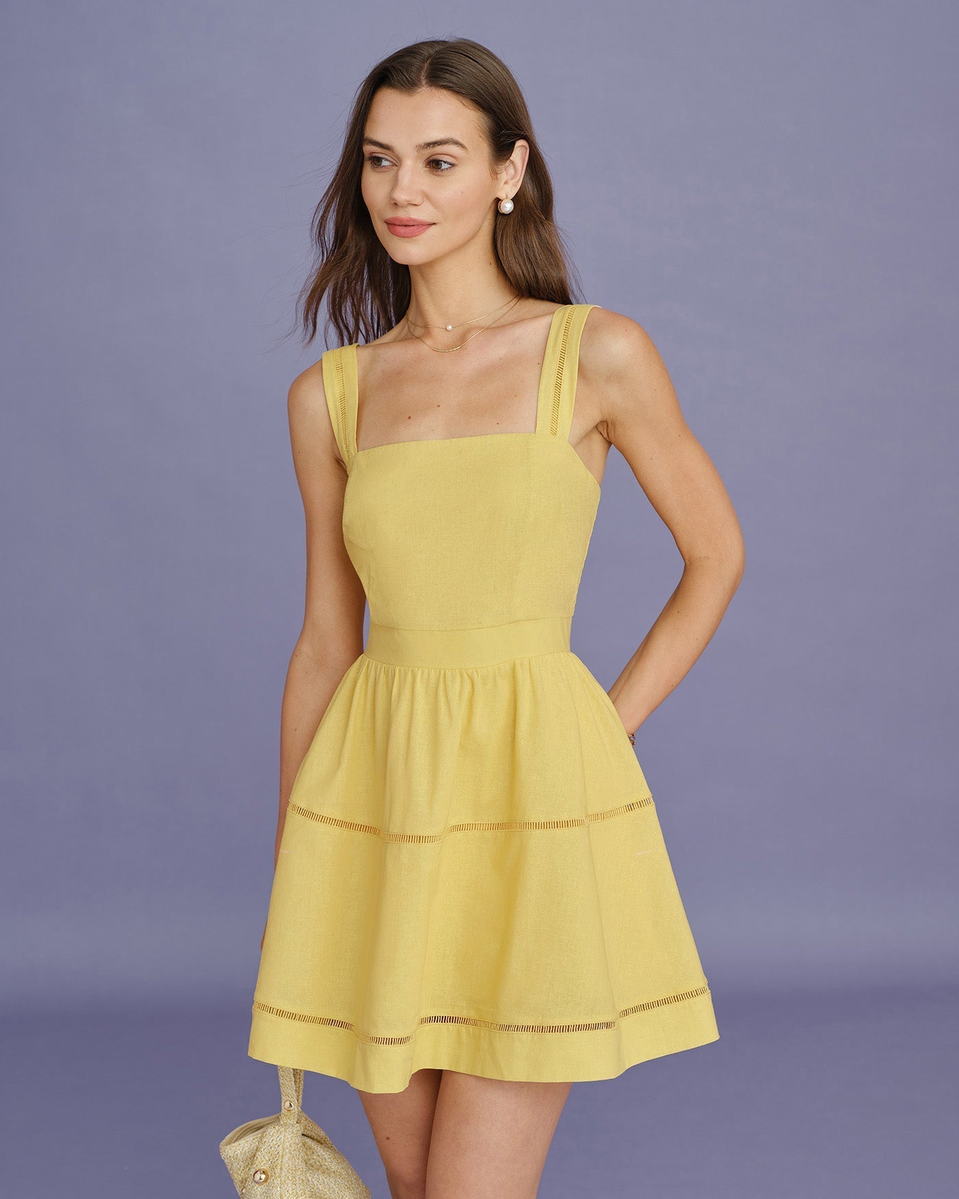 Rivella Sleeveless A-Line Cotton Dress