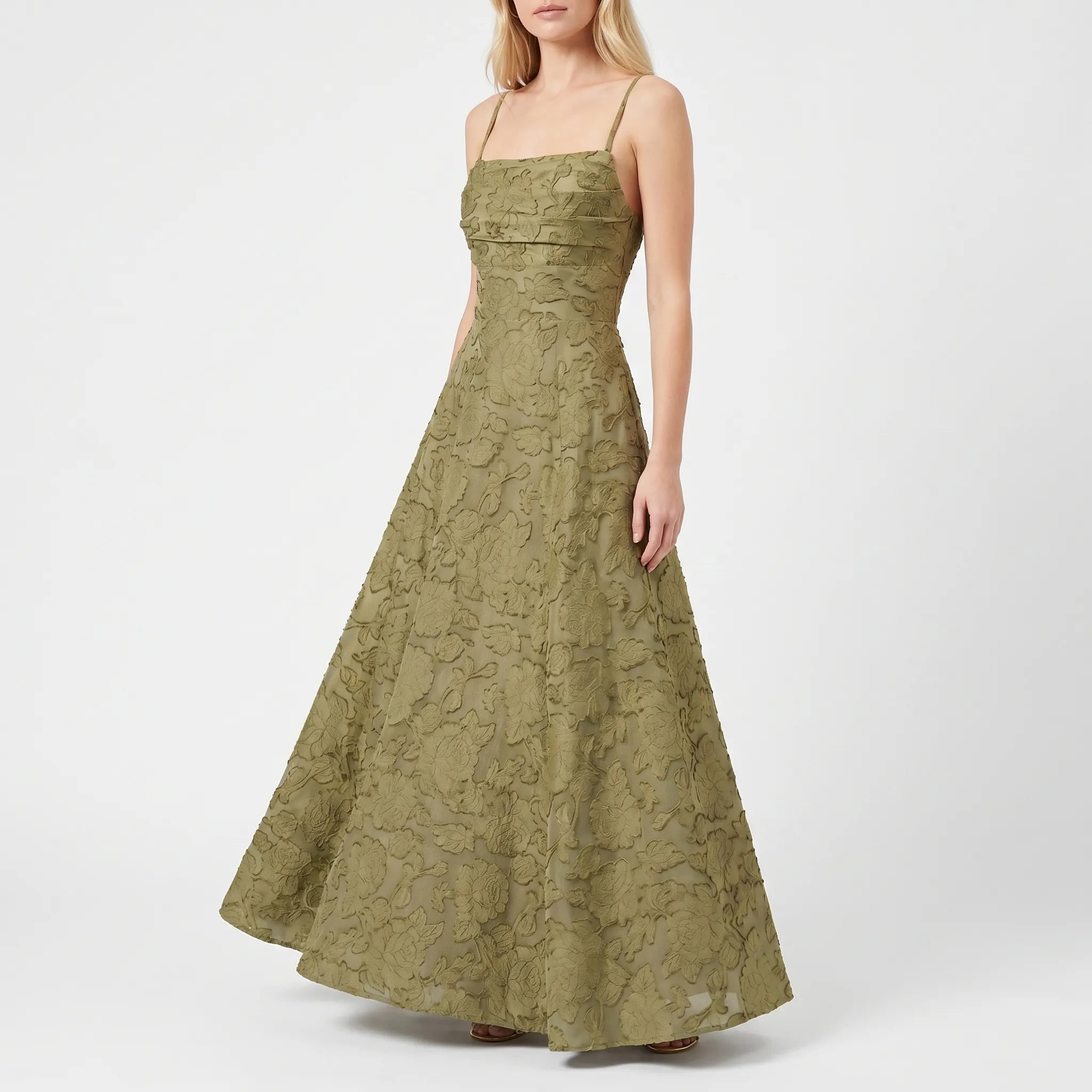 Verdana Square Neck A-Line Maxi Dress