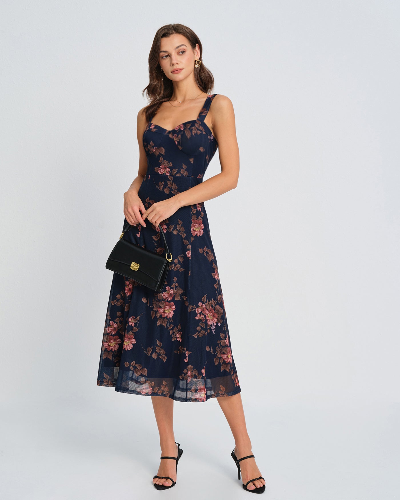 Rosetta Sleeveless Floral Midi Dress