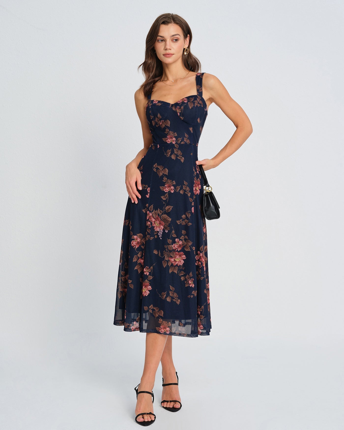 Rosetta Sleeveless Floral Midi Dress