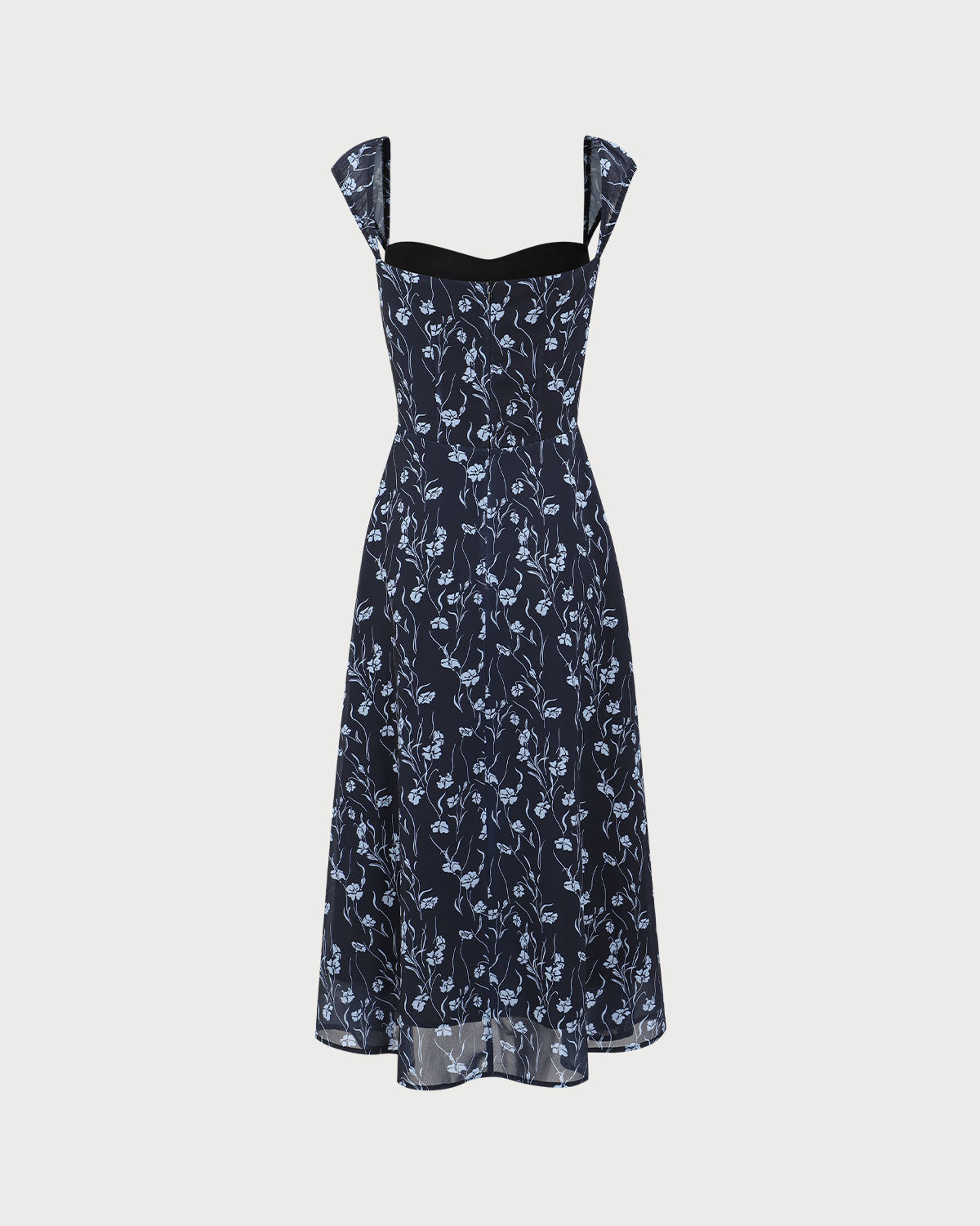 Rosetta Floral Sweetheart Midi Dress