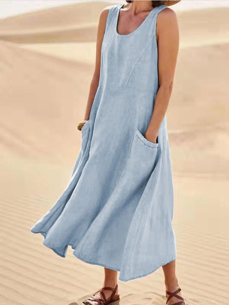 Everly Scoop Neck Sleeveless Maxi Dress