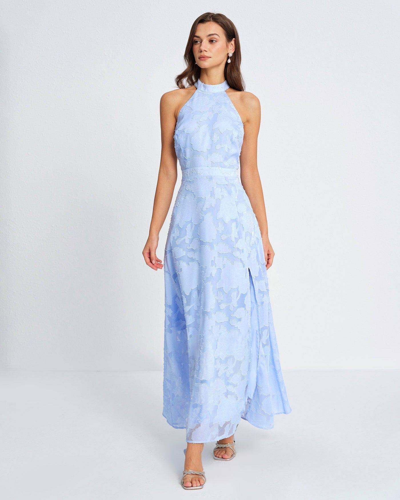 Celestine Mock Neck Sleeveless Maxi Dress