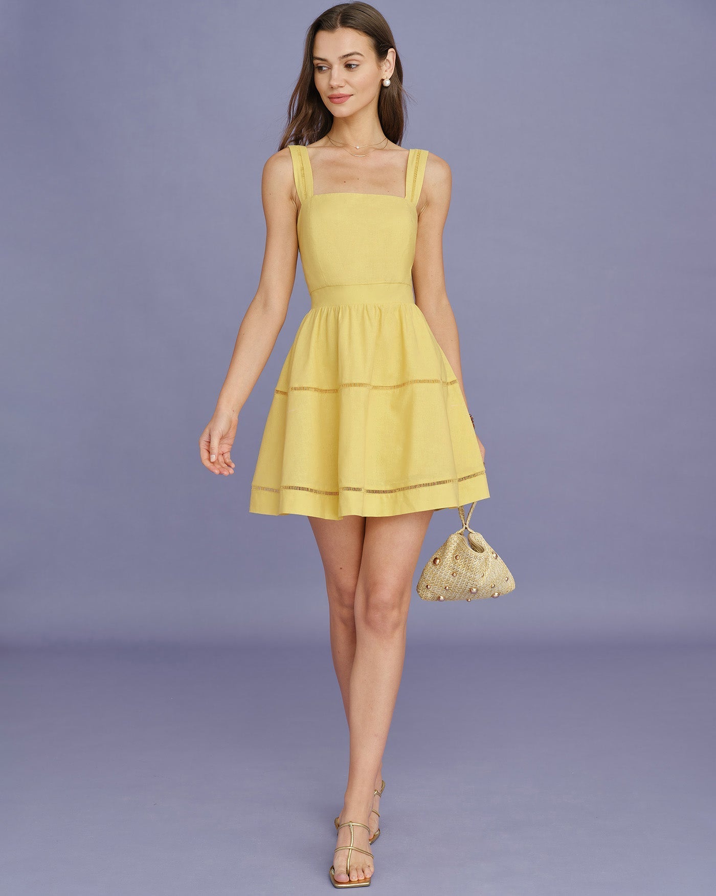 Rivella Sleeveless A-Line Cotton Dress