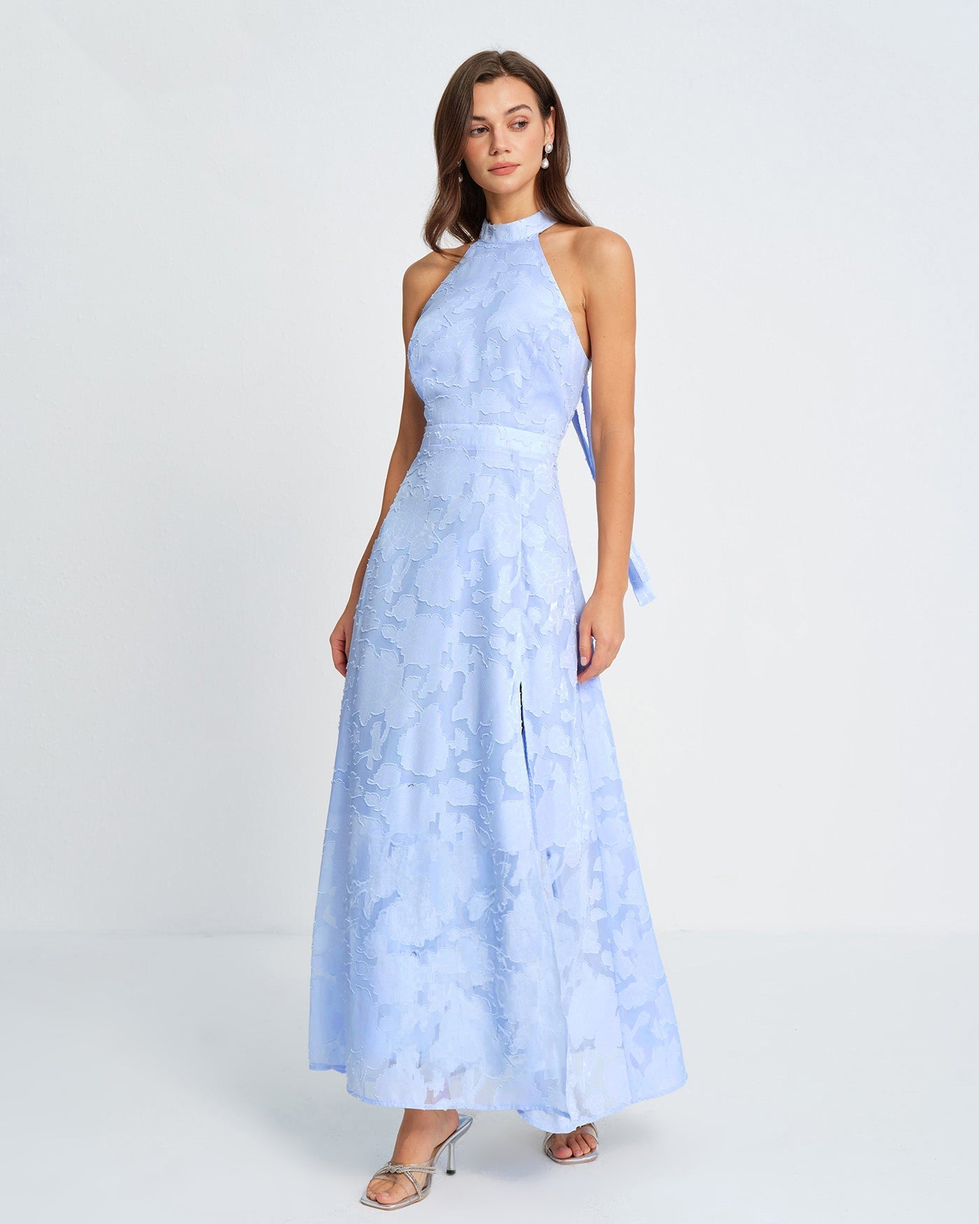 Celestine Mock Neck Sleeveless Maxi Dress