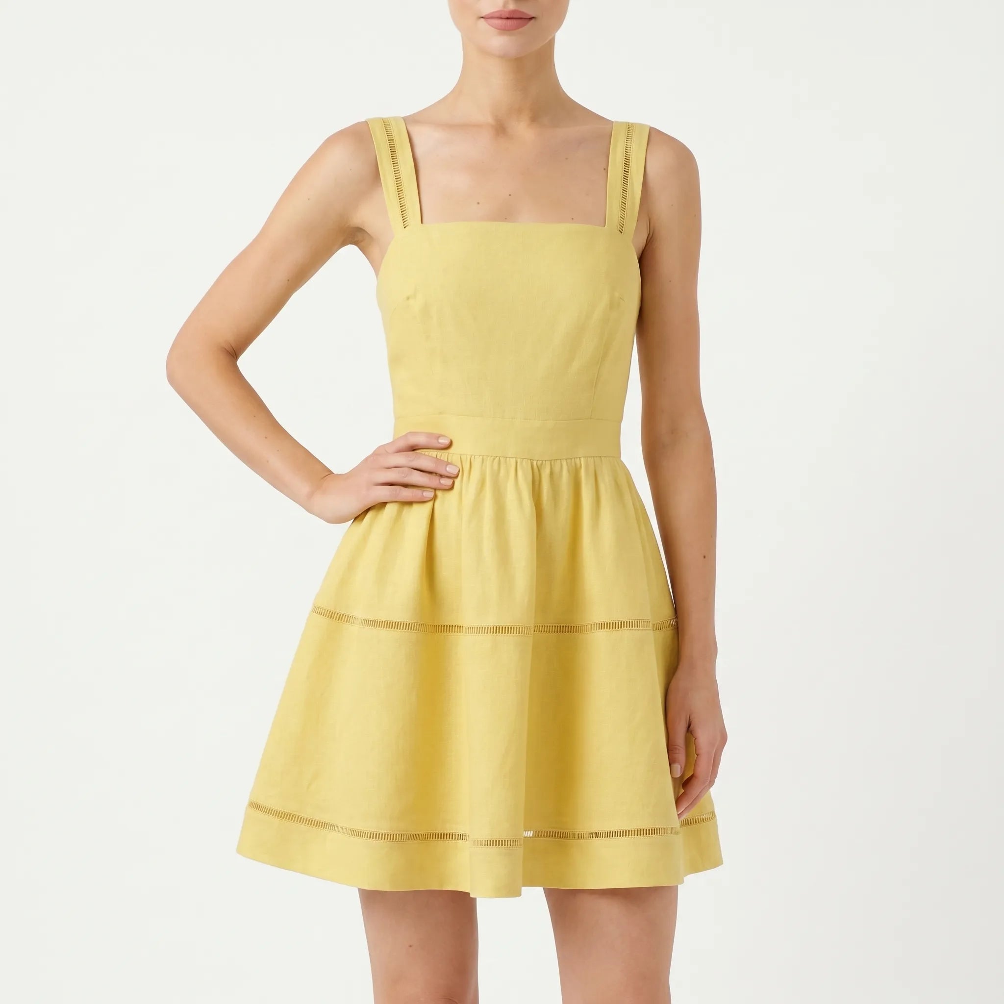 Rivella Sleeveless A-Line Cotton Dress