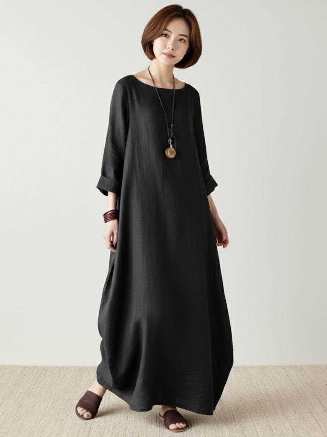 Bellwood Oversized 3/4 Sleeve Maxi Dress