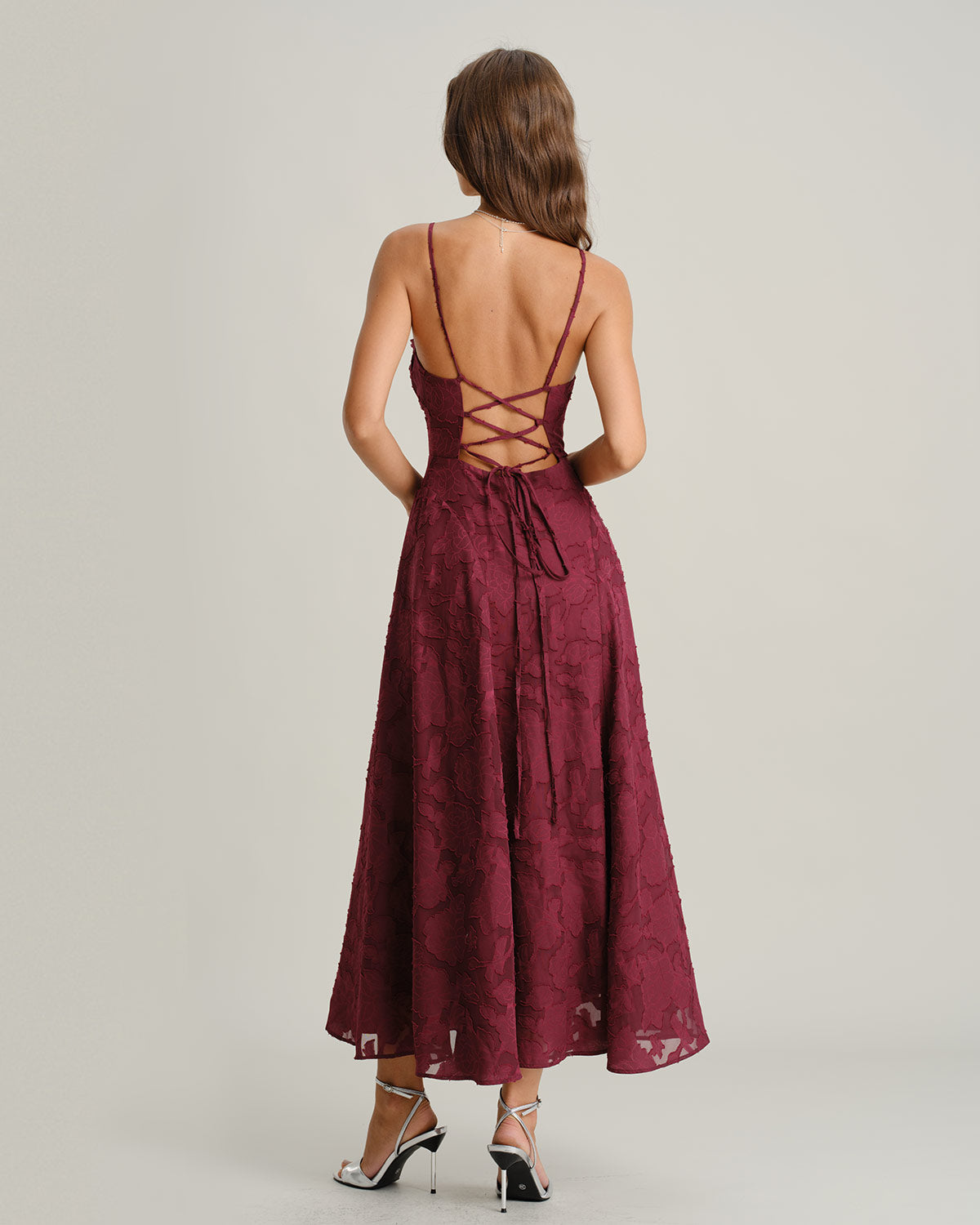 Ravenna Square-Neck A-Line Maxi Dress