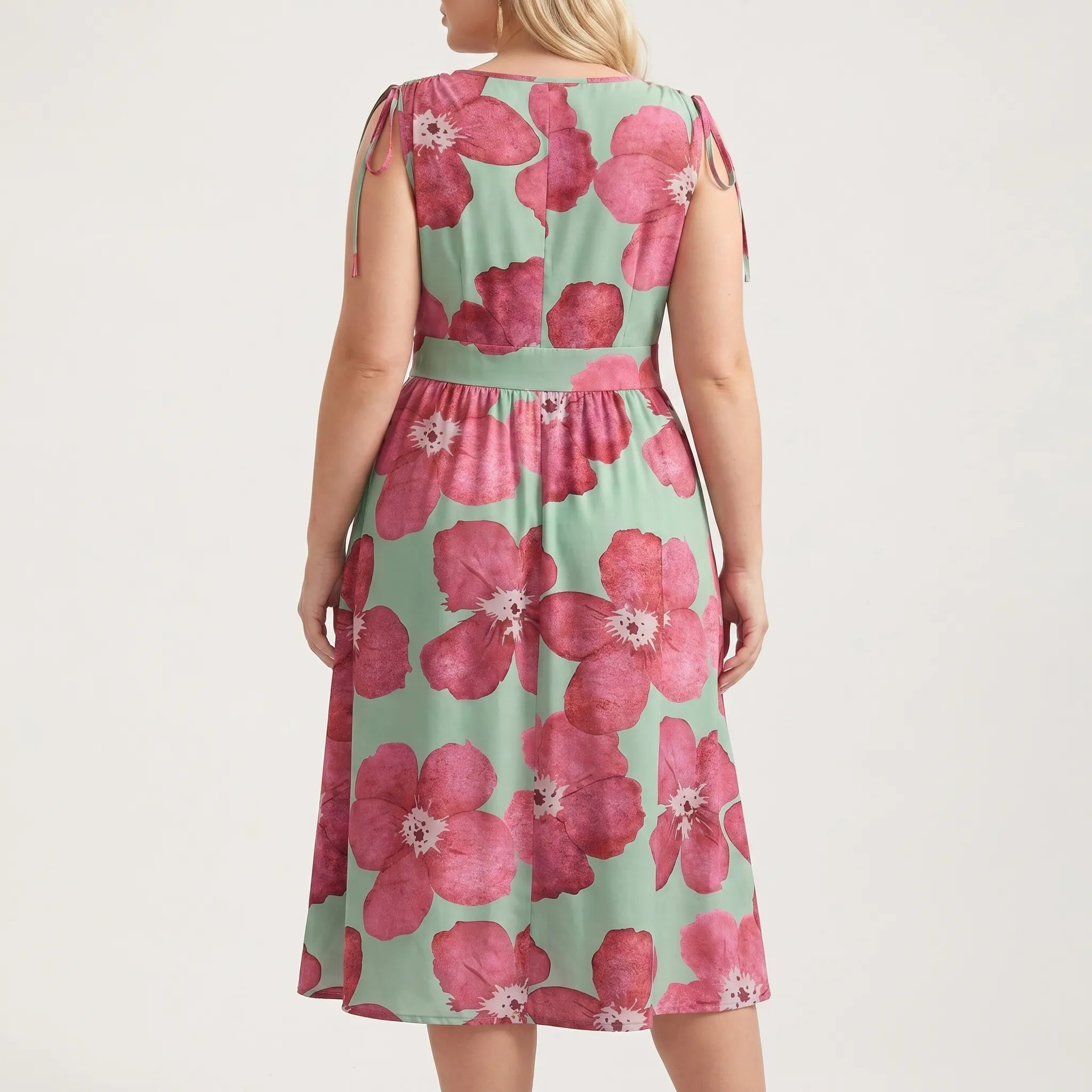 Aurelia Floral Print V-Neck Midi Dress