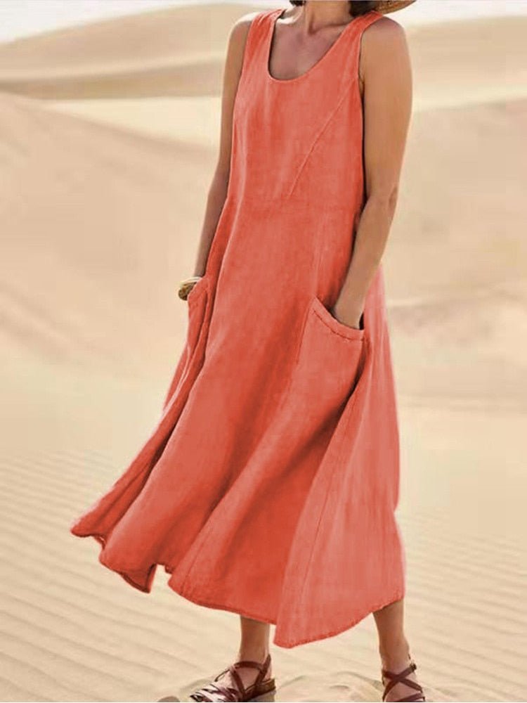 Everly Scoop Neck Sleeveless Maxi Dress