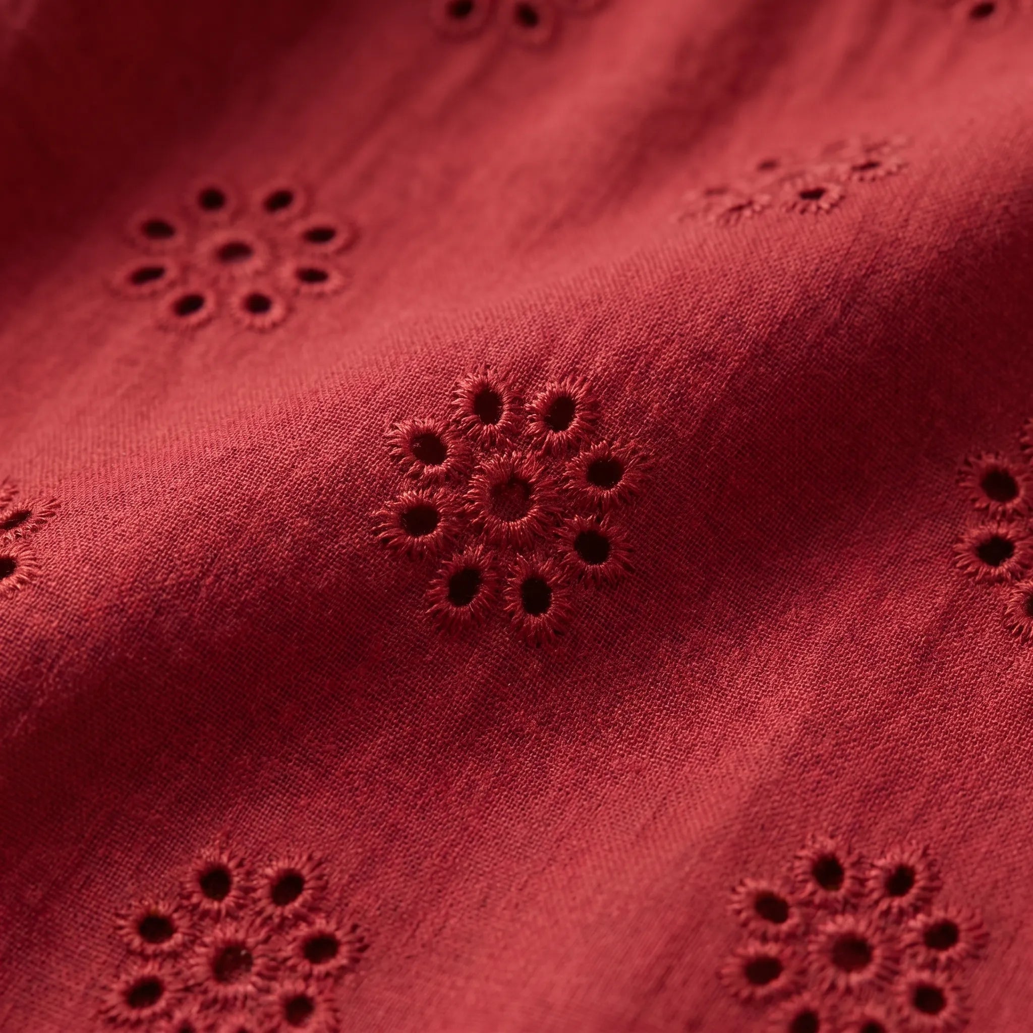 Adaline Cotton V-Neck Embroidered Midi Dress