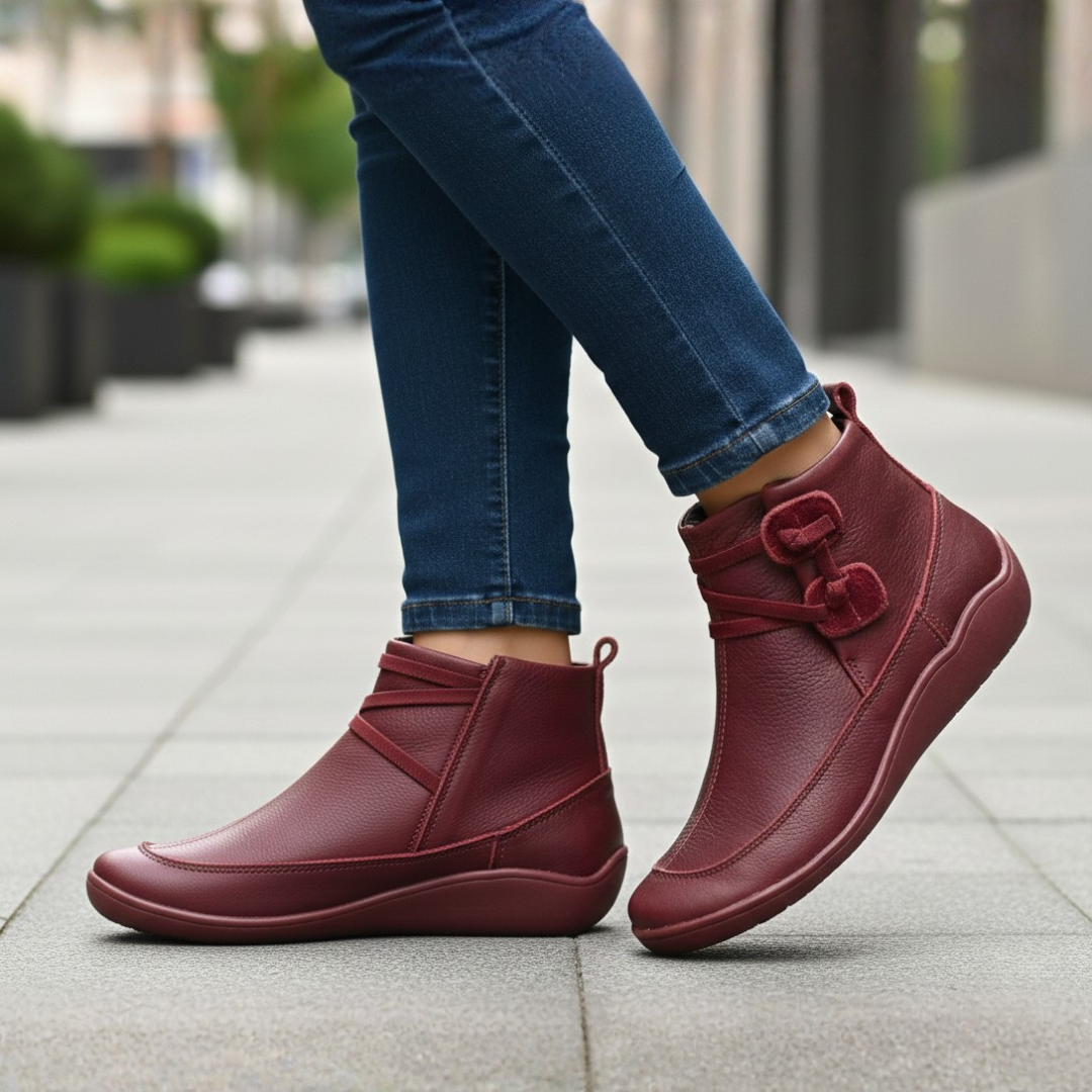 Velden Orthopedic Faux Leather Slip-On Shoes
