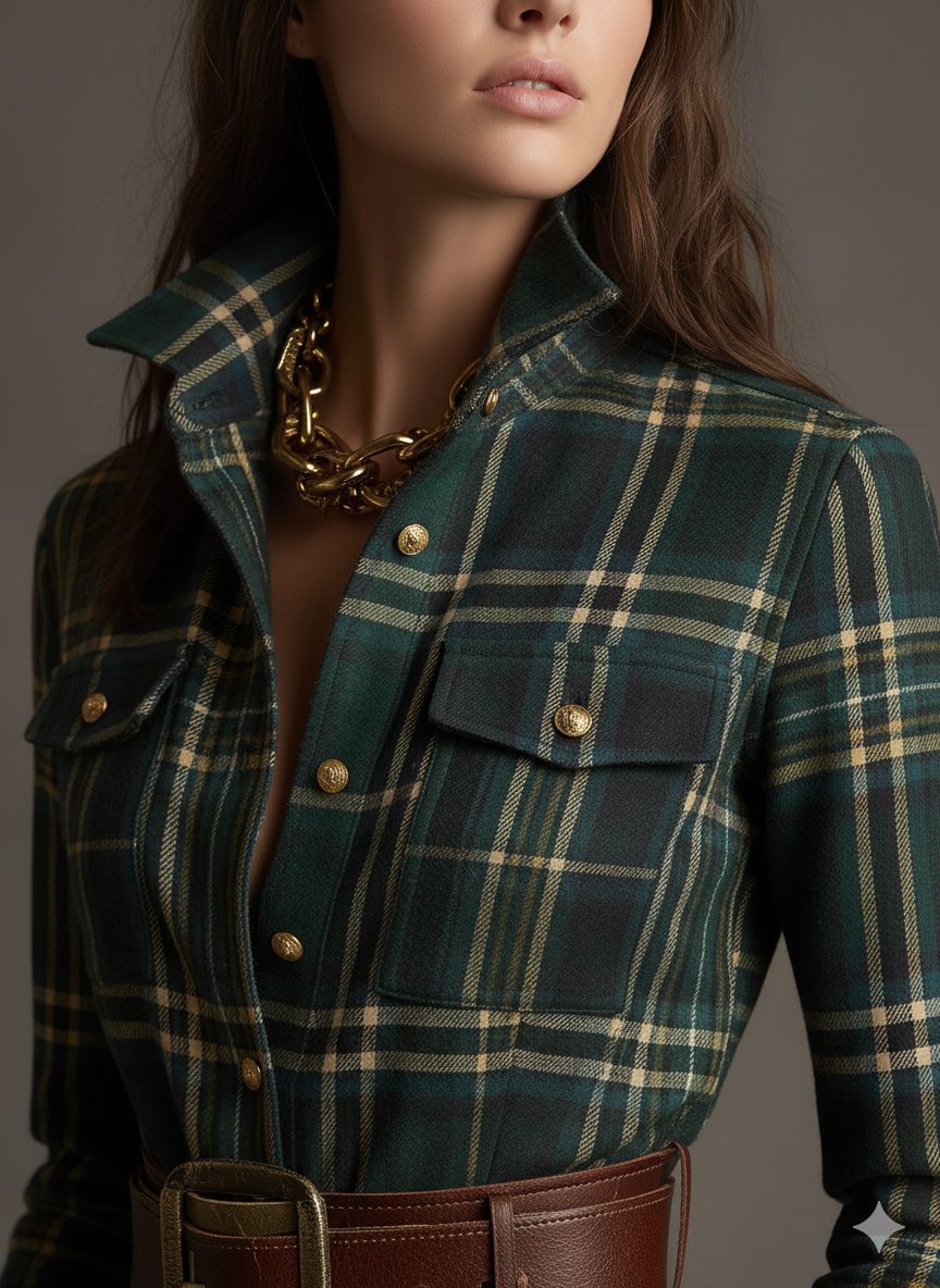 Belmont Plaid Long Sleeve Maxi Shirt Dress