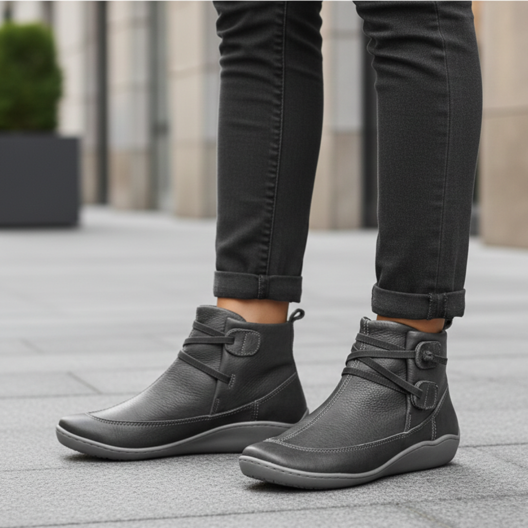 Velden Orthopedic Faux Leather Slip-On Shoes