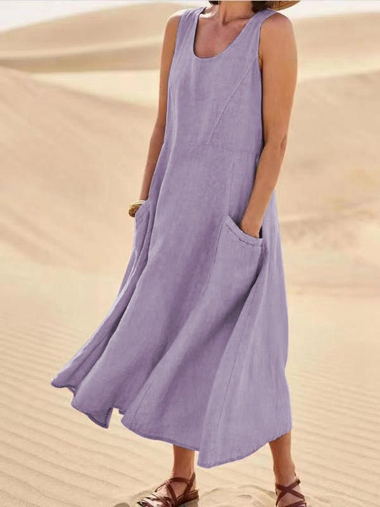 Everly Scoop Neck Sleeveless Maxi Dress