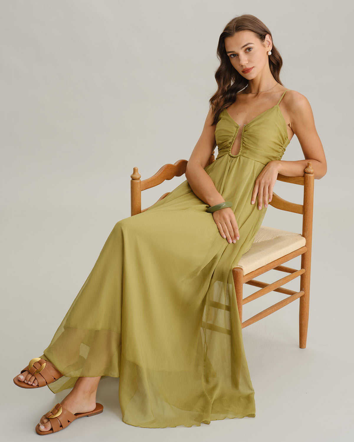 Solenne High-Waisted Maxi Dress