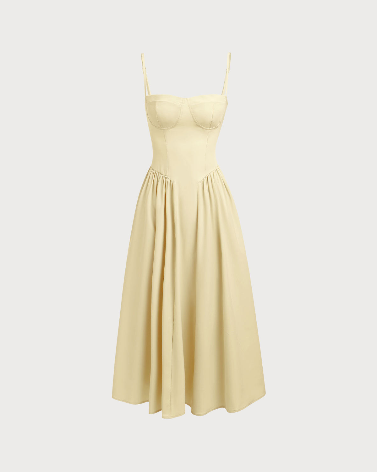 Solina Square Neck A-Line Midi Dress